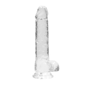 20 cm Realistic Dildo With Balls - Transparent