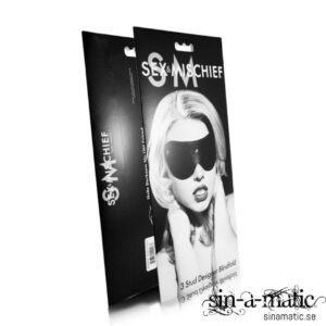 3 stud designer leather Blindfold