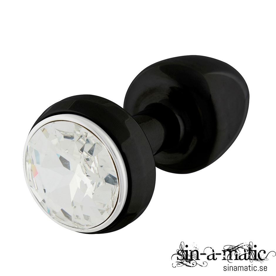 Diogol - Vibrating Metal Buttplug, svart