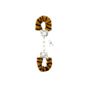 Furry Handcuffs - flera färger - Tigermönstrad